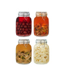 Set 4 borcane etanșe alimente, sticlă, capac cu sârmă