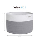 Coș depozitare produse textile 90L