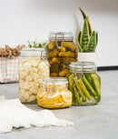 Set 4 borcane etanșe alimente, sticlă, capac cu sârmă