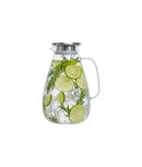 Carafă apă din sticlă, filtru inox, 2.6 L