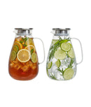 Set 2 carafe apă din sticlă, filtru inox, 2.6 L