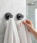 Set cârlige inteligente inox, montare fixă & ușoară, negru mat