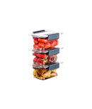 Set 3 caserole etanșe din plastic pentru mâncare, dimensiuni individuale