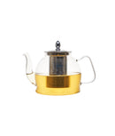 Ceainic clasic, sticlă, filtru inox detașabil, 1L