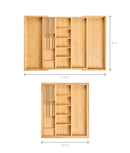 Organizator sertar ustensile, bambus, extensibil