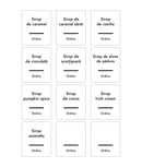 Set 24 etichete sticle sirop, albe, marker inclus
