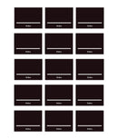 Set 60 etichete dreptunghiulare, negre, marker inclus