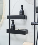 Set 4 rafturi organizare baie, autoadezive, design minimalist