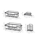 Set 4 rafturi organizare baie, autoadezive, design clasic