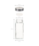 Set 12 sticluțe condimente, capac inox