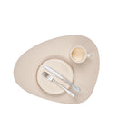 Set suporturi farfurii de masă, piele ecologică, bej
