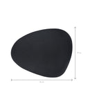 Set suporturi farfurii de masă, piele ecologică, negru