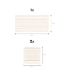 Set 3 tăvi organizare chiuvetă, super absorbante, diatomită, albe