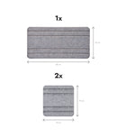 Set 3 tăvi organizare chiuvetă, super absorbante, diatomită, gri