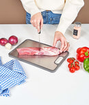 Sada 2 titanových krájecích prkének, mimořádně odolných, 0 mikroplastů, střední a velké