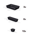 Set 22 cutii modulare organizare sertare birou