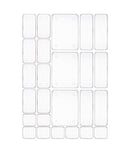 Set 25 cutii modulare organizare sertare, produse îngrijire personală