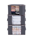 Set 3 huse depozitare haine, 90L