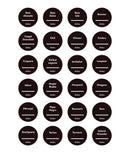 Set 4x24 etichete sticluțe condimente, negre, marker inclus